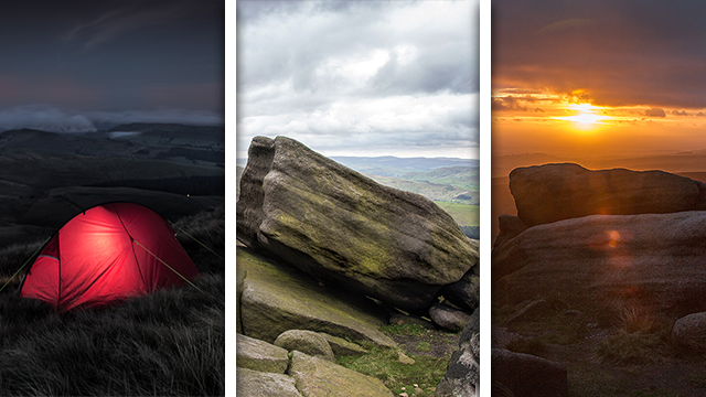 Walk & Wild Camping on Kinder Scout